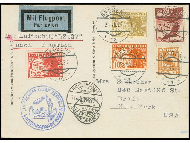 Durchgeführte Amerikafahrt, Fotokarte nach New York, Kabinett