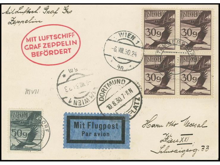 Landungsfahrt nach Dortmund, Karte mit vorderseitigem Ankunftsstempel, Kabinett