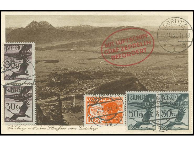 Karte nach Görlitz, Frankatur und Stempel bildseitig mit weiterem Ankunftsstempel auf der Anschriftenseite, Pracht
