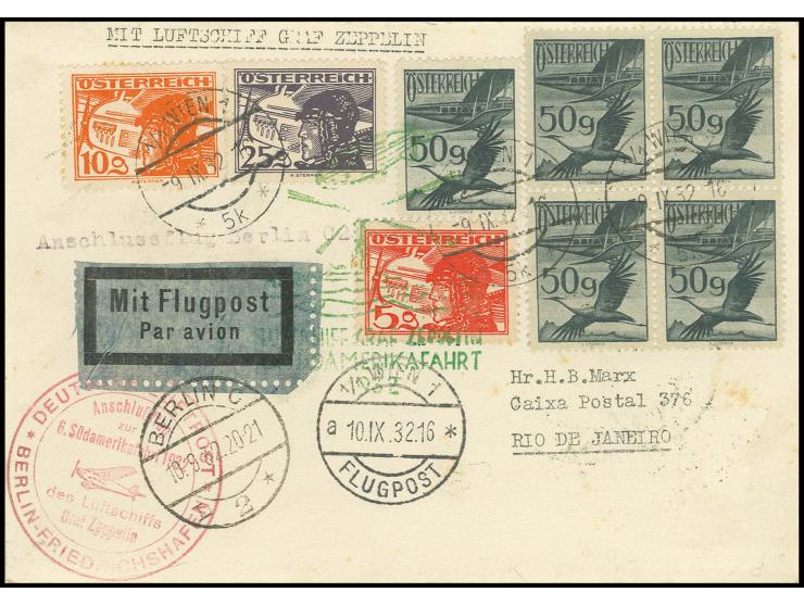 Karte Anschlußflug Berlin nach Rio, geringfügig fleckig