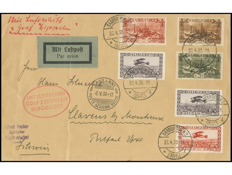 1930, Schweizfahrt 2.5., Brief (senkrecht gefaltet) nach Montreux