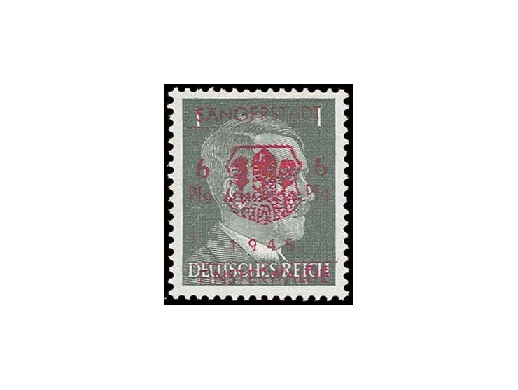 1945, Probedruck 6 Pfg. auf 1 Pfg., postfrisch, Fotoattest Zierer BPP (Mi. 500,-)