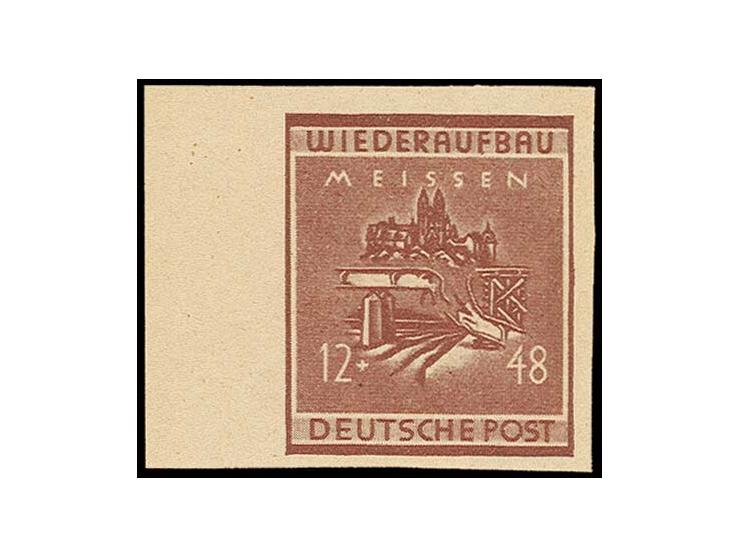 12 Pfg. dunkellilabraun mit linkem Rand, postfrisch, sign. Findeisen BPP