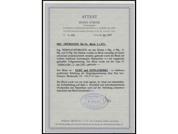 dito, auf weißem Papier in Type IV, postfrisch, unsigniert, Fotoattest Ströh BPP (Mi. 1.800,-)