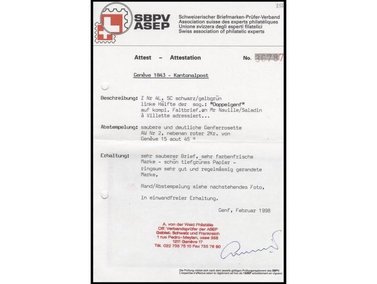 5 C., linke Hälfte, sehr farbfrisch mit tiefgrünem Papier, allseits gut und regelmäßig gerandet, mit sauberer und deutlicher 