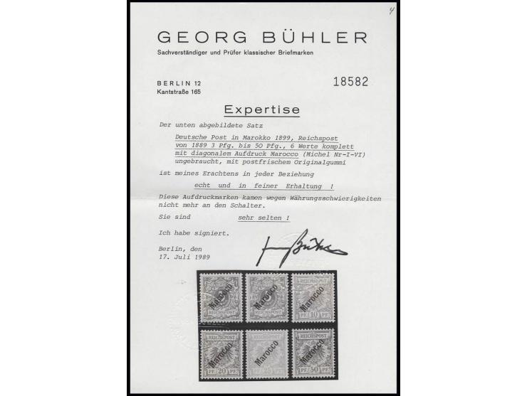 1899, unverausgabte 3-50 Pfg., postfrisch, Kabinett, sign. Bühler mit Fotoattest ex Dr. Rueger