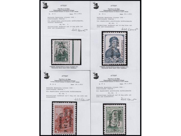 5-20 K., postfrisch, Kabinett, Fotoatteste Klein ex Dr. Rueger