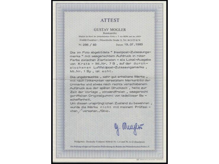 durchstochen: postfrisch, Kabinett, in dieser Erhaltung eine seltene Marke, sign. A. Diena und Fotoattest Mogler BPP, ex Dr. 