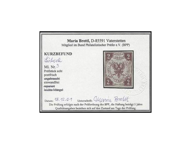 2 Sch. rotbraun, farbfrisch und allseits breitrandig, postfrisch, Kabinett, Kurzbefund Brettl BPP, ex Dr. Rueger