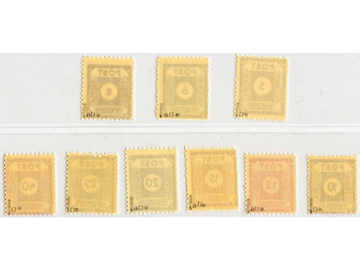 Postmeistertrennungen: COSWIG: gezähnt 11½: 5-40 Pfg. kpl., postfrisch, sign. Ströh BPP (Mi. 360,-)