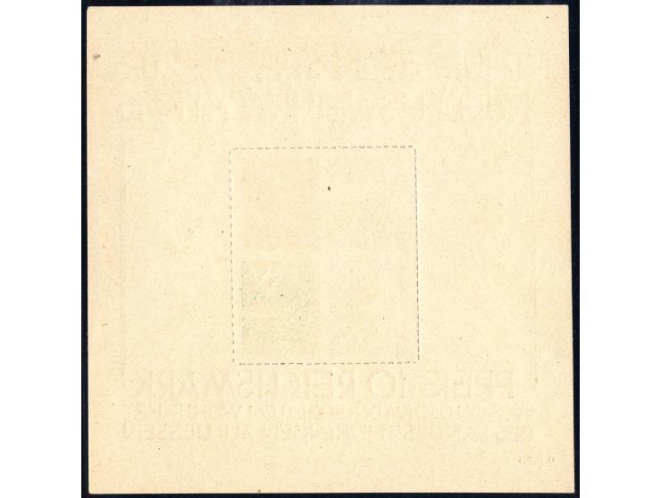 Weihnachts-Block auf grauem Papier, Type IV, postfrisch, vorderseitig oben links gering unfrisch, Fotoattest Herpichböhm BPP 