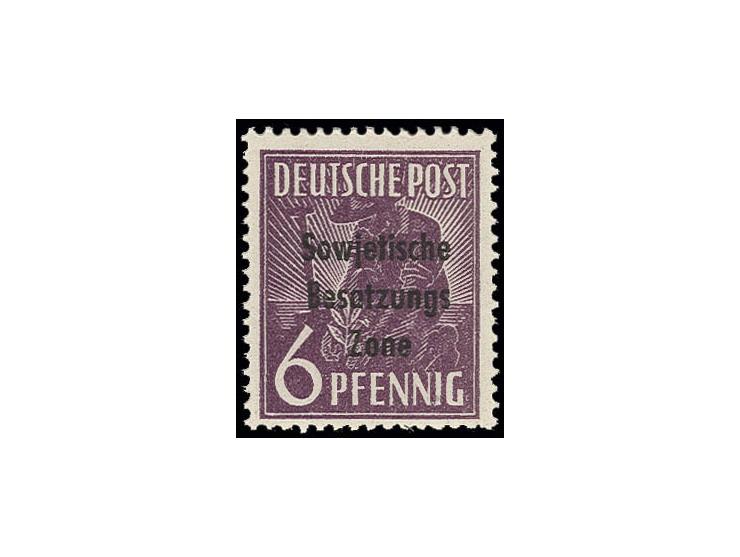 6 Pfg. dunkelrotviolet, postfrisch, Kurzbefund Paul BPP