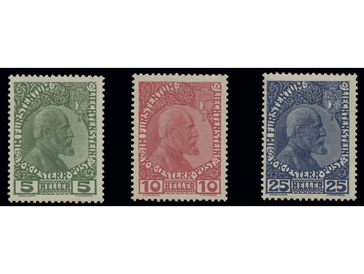 5-25 H. kpl., dabei 25 H. in der guten Farbe dunkelkobalt, postfrisch, Pracht, Fotoattest Liniger (Mi. 2.840,-)