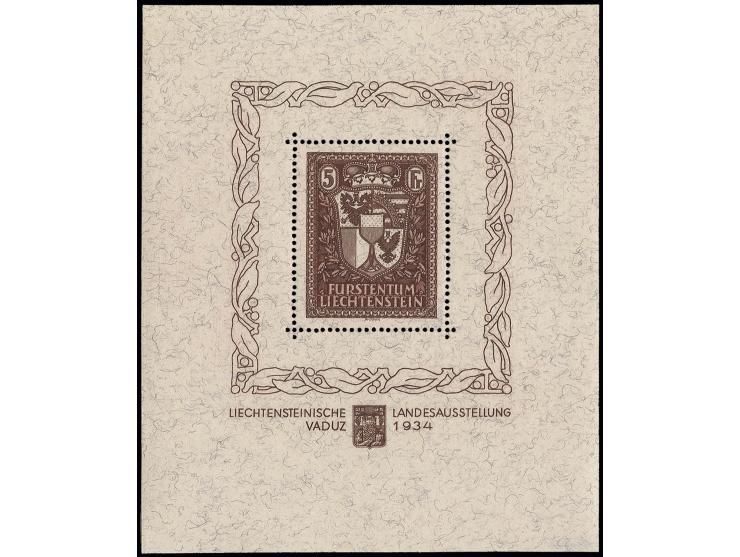 1934, Vaduz-Block, postfrisch, Kabinett, sign. Rupp mit Fotoattest