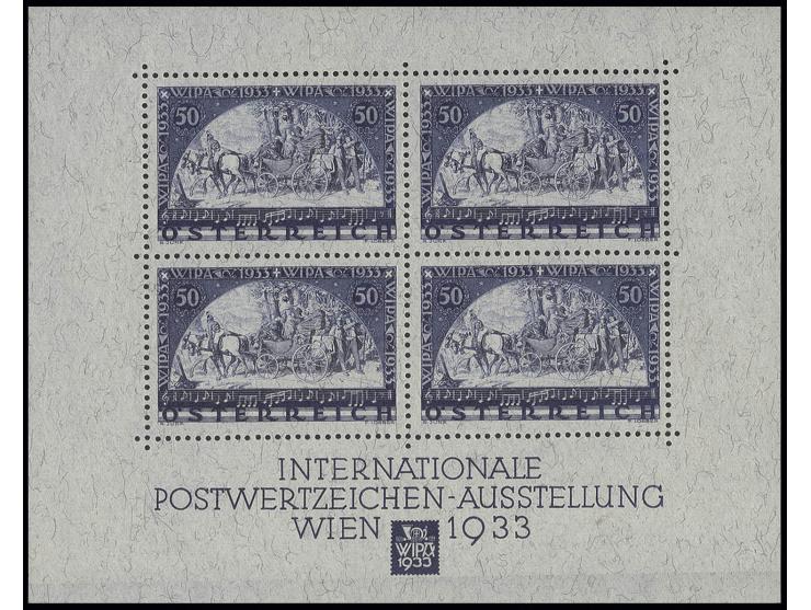 1933, WIPA-Block, postfrisch ohne die üblichen Klebespuren, Kabinett (Mi. 3.700,-)