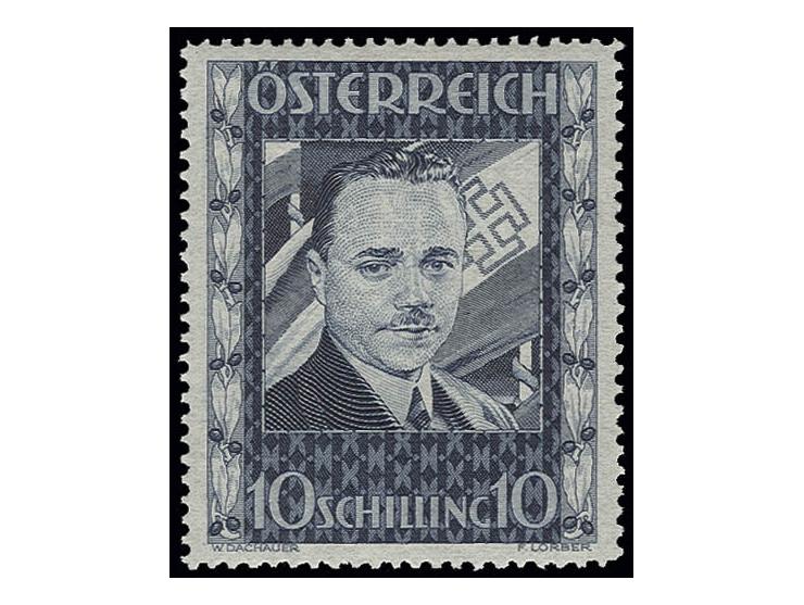 1936, Dollfuß 10 Sch., ungebraucht mit kaum sichtbarer Falzspur (Mi. 900,-)