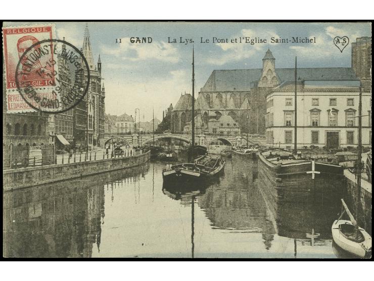 1913, 10 c. tied by special cancel "GENT-TENTOONSTELLIN GAND EXPOSITION 16.VI.1913 B" to picture side of postcard to Paris wi