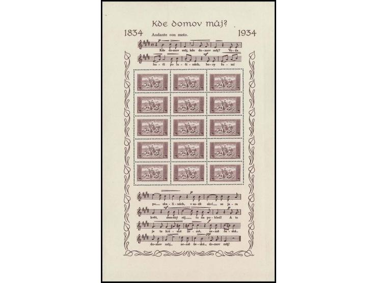 1934, National Anthem souvenir sheets 1 Kc. and 2 Kc., unused, fine (Mi. 950,-)