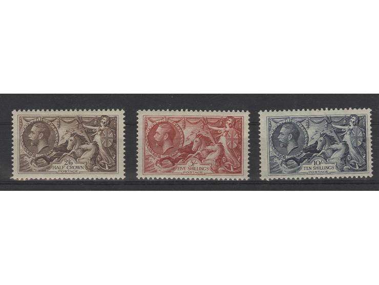 1934, sea horses 2/6-10 sh. cpl., unused, fine