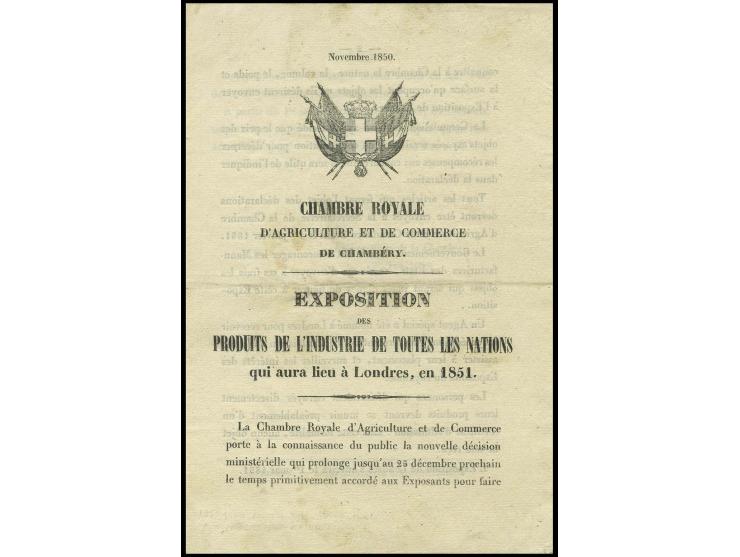 Miscellaneous items: 1851, 1. World Exhibition in the "Crystal Palace", official invitation (3 pages, DIN-A-5) in french lang