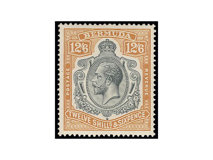 1924/32, wmk mult. script CA 12 sh. 6 p. grey and orange, unhinged mint, very fine