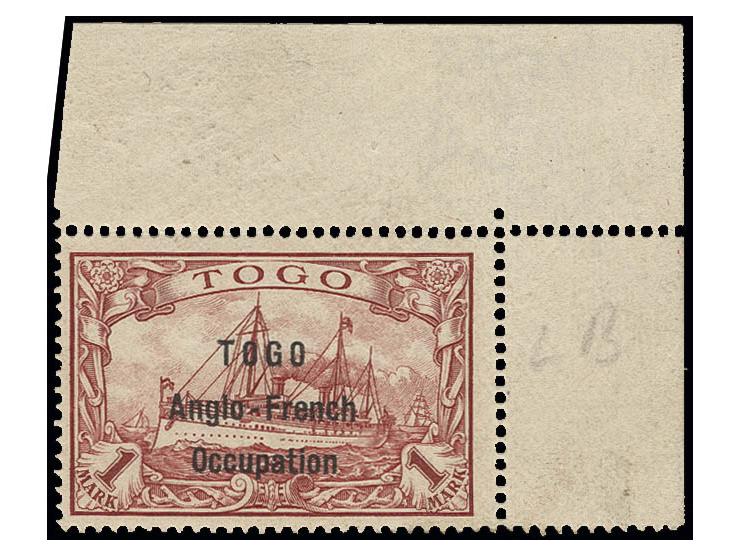 1 m. from upper right sheet corner, unused, fine, very scarce, certificate PF and RPSL (1960 resp. 1961) ex Dr. Rueger