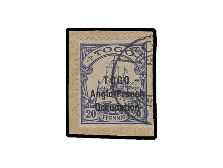 20 pfg., tied by cds. to piece, fine, signed Kosack and certificate PF