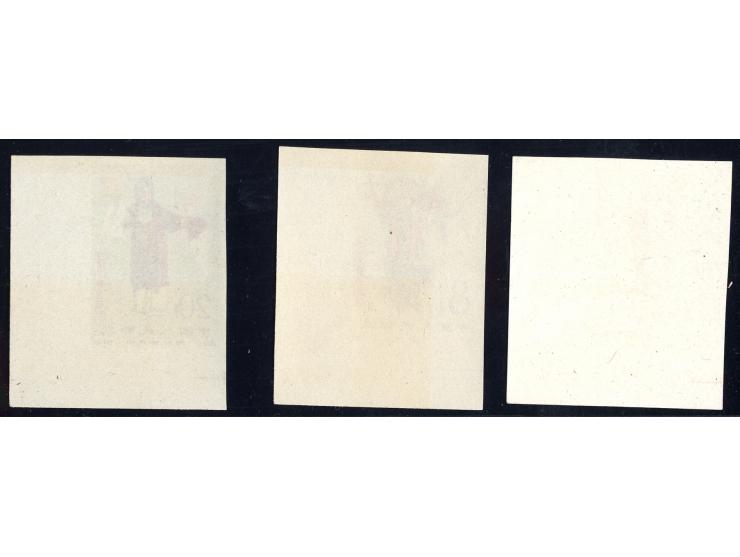 1962, 4-50 f. imperforated, 8 values cpl., all from right sheet corners (except 30 f. all from the bottom row), unhinged mint
