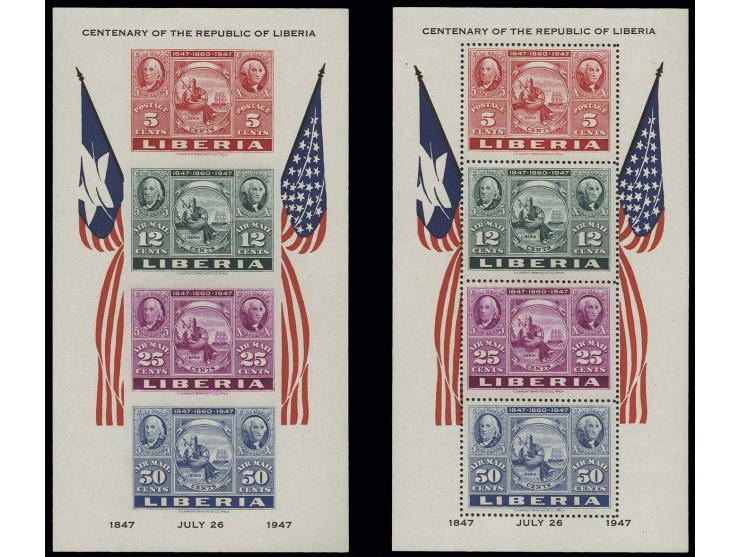 1947, CIPEX, both souvenier sheets, unhinged mint (Mi. 350,-)