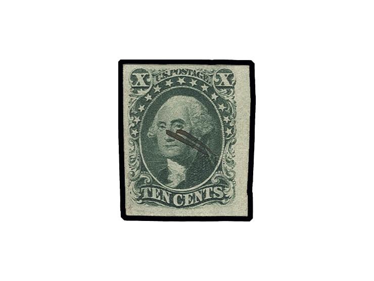 10 c. green, type III, used with manuscript, fine, signed Brettl BPP