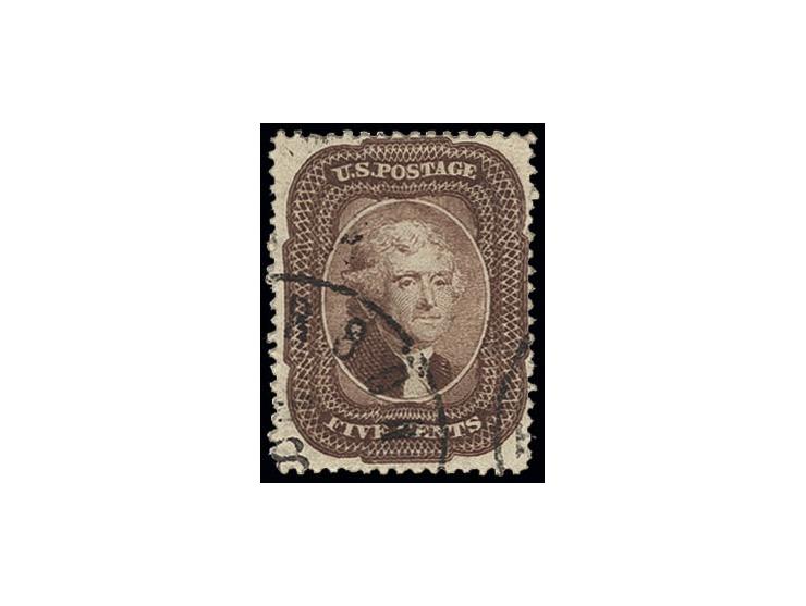 1857/61, 5 c. brown, used, fine, signed Brettl BPP