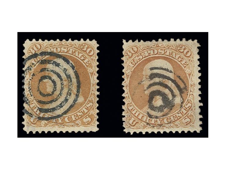 30 c. orange and dark orange, used with target cancel, fine, signed Brettl BPP
