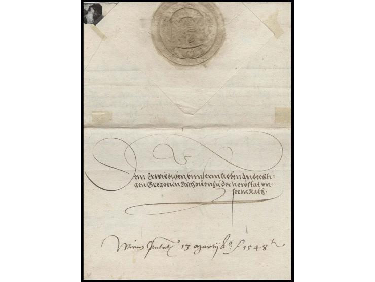 Ferdinand I, römisch-deutscher König und Kaiser des heiligen deutschen Reiches, 1503-1564, eigenhändige Unterschrift auf Brie