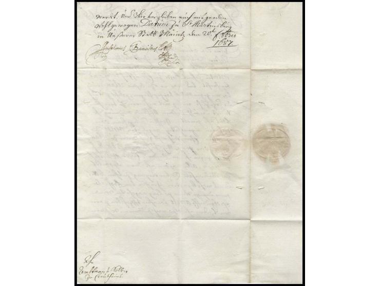 Anselm Franz von Ingelheim, Kurfürst und Erzbischof von Mainz (1622-1695), eigenhändige Unterschrift auf Brief 1687 von Mainz
