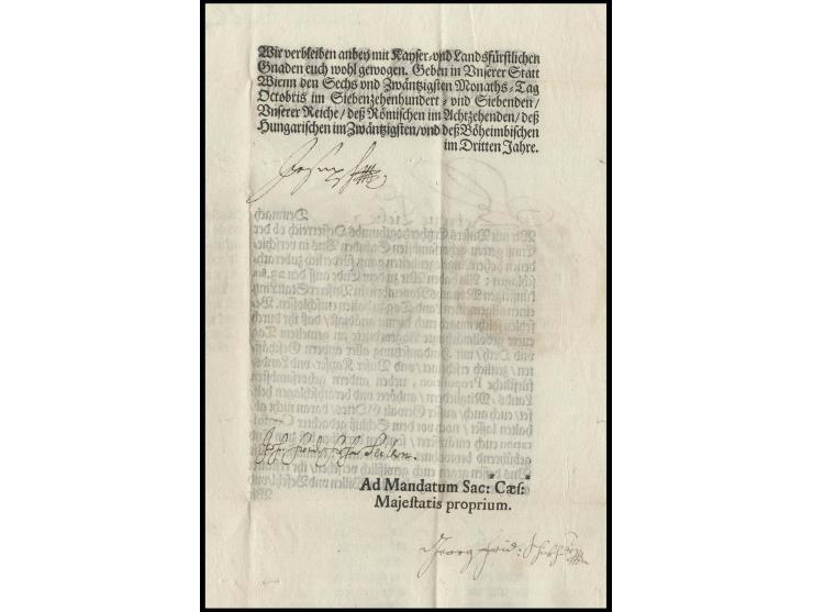 Josef I, Kaiser des heiligen römischen Reiches, König von Böhmen, Kroatien und Ungarn (1678-1711), eigenhändige Unterschrift 