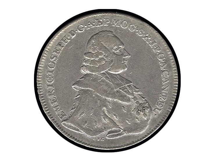 1765, Emerich Joseph von Breitbach-Bürresheim 1763-1774, Konv.-Thaler, Mainz
 