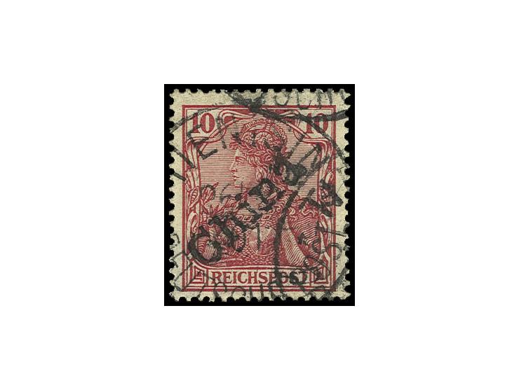 10 Pfg. mit Stempel "TIENTSIN 26.2.01", Sorte 1,  Pracht, u.a. sign. Bothe BPP (Mi. 1.100,-)