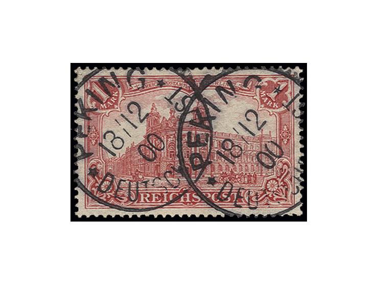 1 M. sauber gestempelt "PEKING 18/12 00", Kabinett, sign. Köhler und Steuer BPP