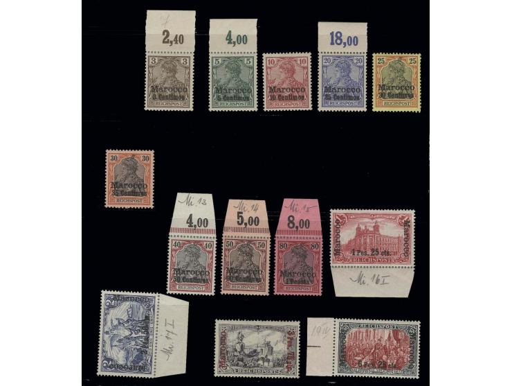 1900, Reichspost 3 C.-6 P. 25 C. kpl., teils mit Seiten- bzw. Oberrand, postfrisch, Kabinett, sign. Bothe BPP
 ex Dr. Rueger