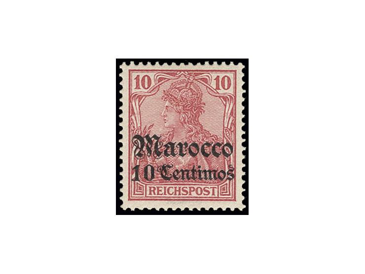 1905, unverausgabte 10 Pfg. mit Aufdruck in Fraktur, postfrisch, Kabinett, sign. Bothe BPP (Mi. 3500,-) ex Dr. Rueger