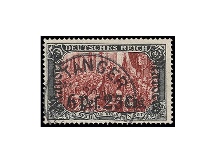 6 Pes. 25 Cts. mit Stempel "TANGER", Pracht, u.a. sign. Pauligk BPP (Mi. 260,-)