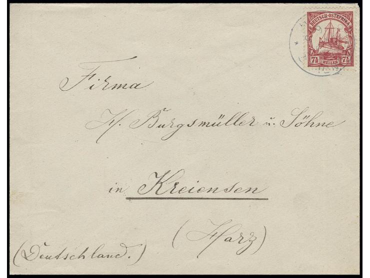 "URUNDI DEUTSCH-OSTAFRIKA 6 5 14" sauber auf 7½ H. auf Brief nach Kreiensen, Marke am unteren Zähnungsrand minimal stockig, K