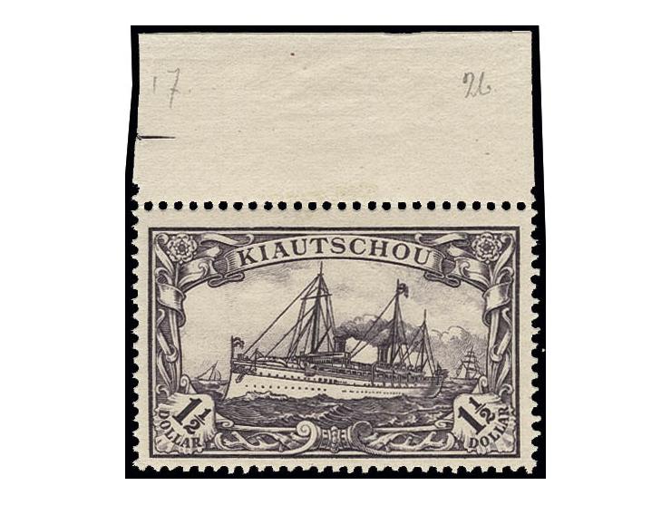 1½ $., farbfrisches und gut gezähntes Oberrandstück, postfrisch bzw. Falz im Oberrand, sign. G.F. und Fotoattest Bothe BPP ex