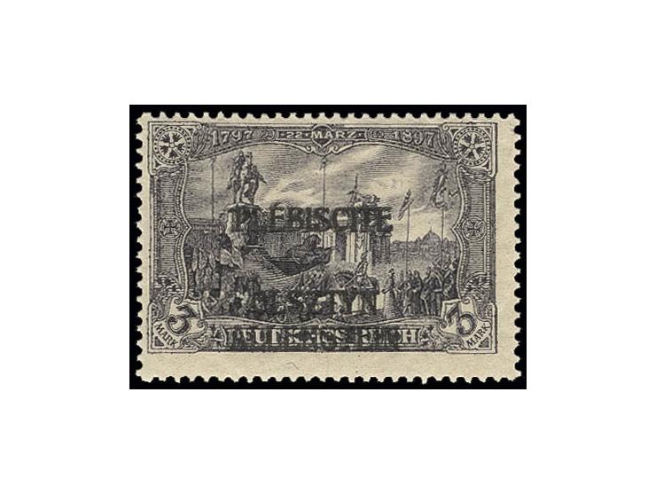 Allenstein: 1920, 3 M. mit klarem Doppelaufdruck, postfrisch, Kabinett, Fotoattest Hey BPP (Mi. 800,-)