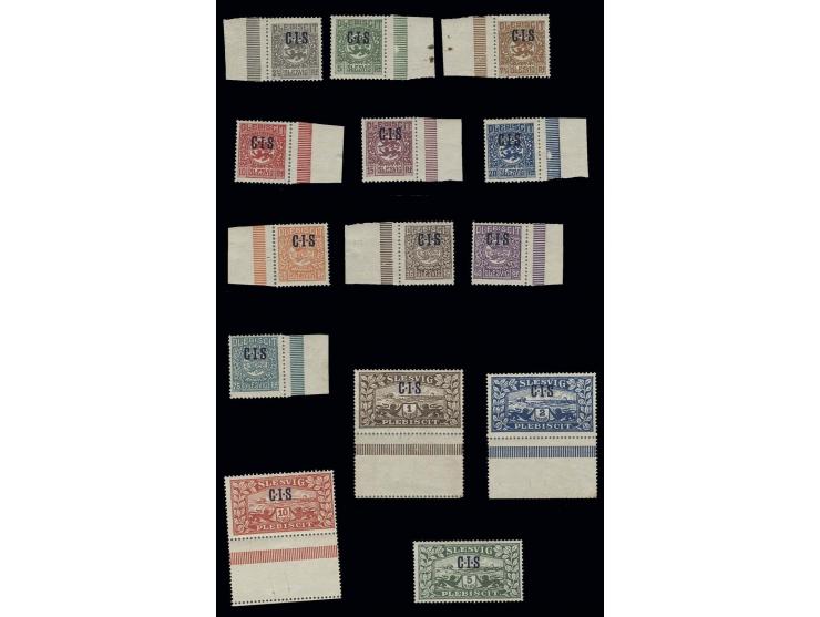 DIENSTMARKEN: 1920, CIS 2½ Pfg.-10 M., 2½-75 Pfg. mit Seitenrand und 1, 2 und 10 M. mit vierseitig gezähntem Unterrand, postf