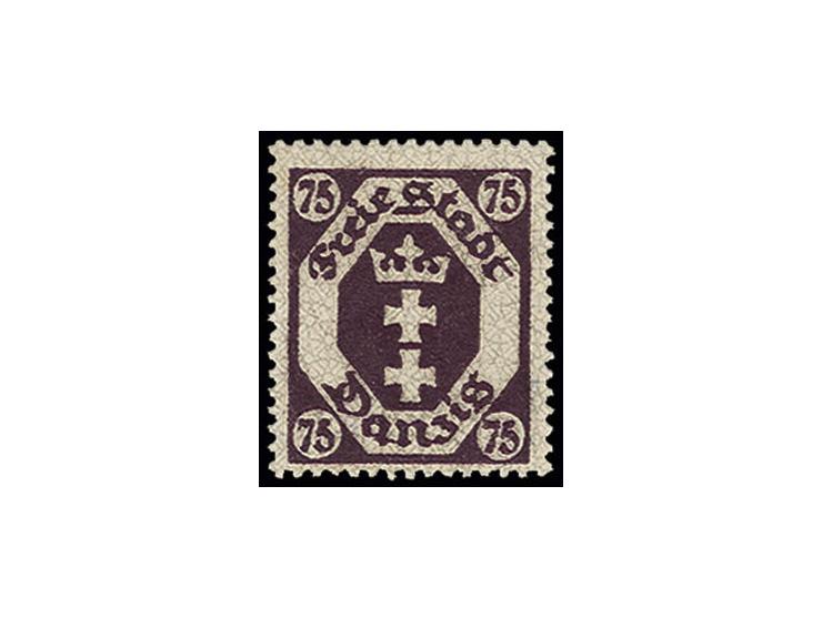 1922,  Wappen 75 Pfg. mit Rosettenunterdruck, postfrisch, Kabinett, u.a. sign. Kniep BPP und Fotoattest Gruber BPP ex Dr. Rue