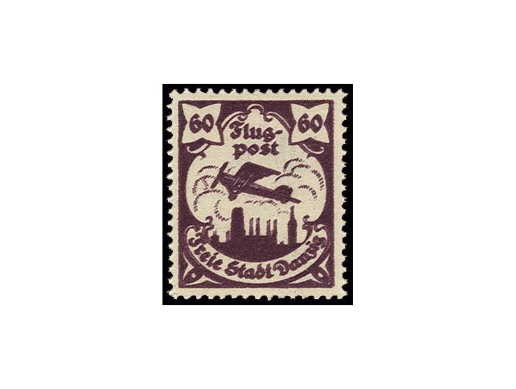 1923, Flugpost 60 Pfg. mit Doppeldruck, postfrisch mit minimaler Fingerspur, Kabinett, sign. A. Diena und Fotoattest Gruber B
