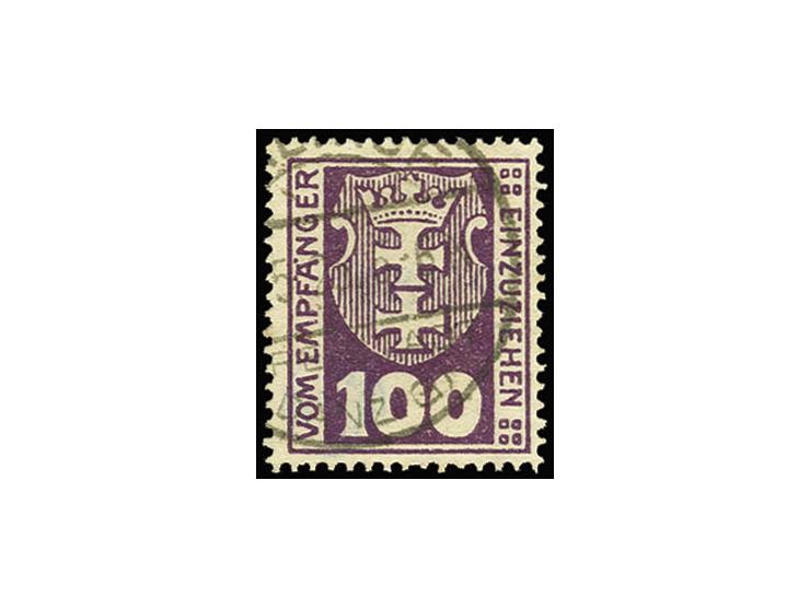 PORTOMARKEN: 1923, 100 Pfg., sauber gestempelt, Kabinett, sign. Infla