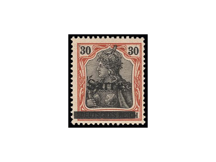 30 Pfg. auf hellgelborange, postfrisch, Kabinett, sign. Böcking und Fotoattest Burger BPP ex Dr. Rueger