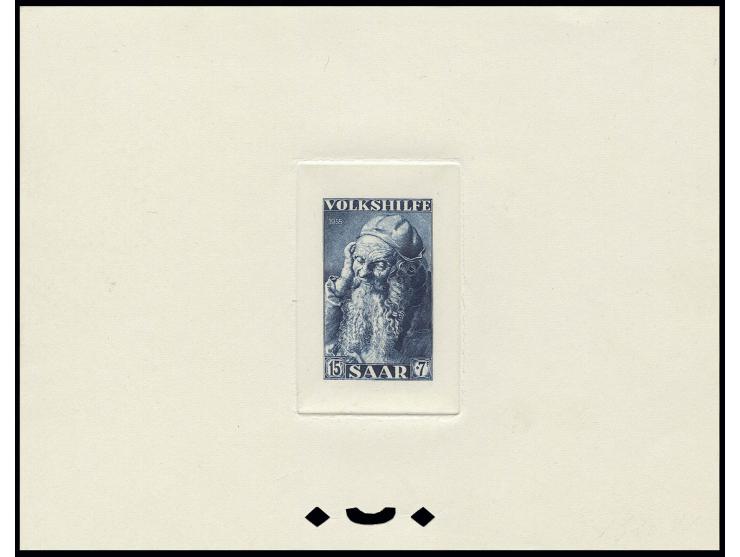  5-15 Fr. kpl. als epreuve d'artist im Blockformat auf Kartonpapier, verschiedene Farben